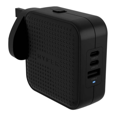 Cargadpr de pared targus hyperjuice 70w 2x usb tipo c 1x usb tipo a negro