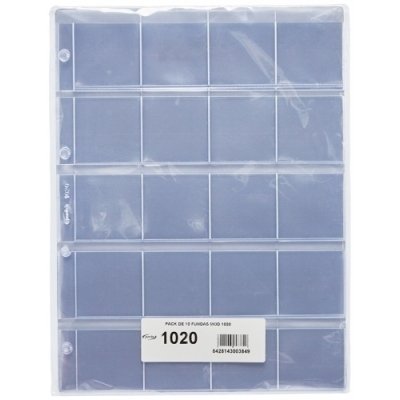 FUNDA para MONEDAS PARDO 20 ALOJAMIENTOS - Pack de 10 unidades