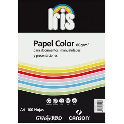 CANSON Paq.100h papel color Iris 80g A4 lavanda