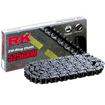 Cadena RK 525GXW con 124 eslabones negro 525GXW-124