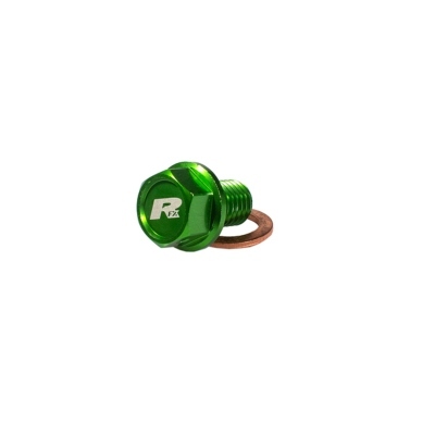 Perno de drenaje magnético RFX Pro (verde) [M10 x 22 mm x 1,5] - Kawasaki KXF450/450R FXDB2020099GN