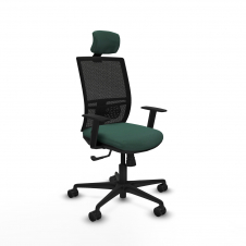 Piqueras y Crespo Yunquera sincro malla negra bali verde botella brazos 1D base nailon cabecero 1D ruedas 65mm nailon