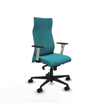 Albacete dirección sincro bali turquesa brazos 1D blancos base nailon ruedas 65 nailon