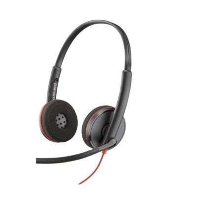 Auriculares poly blackwire 3220 estéreo usb - c + adaptador usb - c - a (paquete)