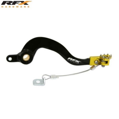 Pedal de freno trasero RFX Pro ST (negro/amarillo) - Suzuki RM250 FXRB3050199YL