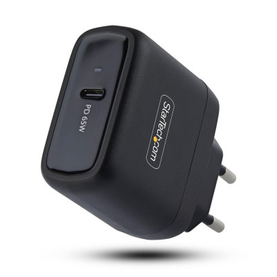 Cargador pared startech 65w 1x usb tipo c negro