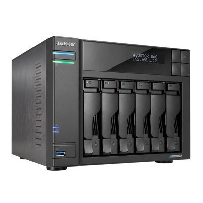 NAS ASUSTOR TOWER 6 BAY NAS QUAD-CORE 2.0GHZ DUAL 2.5GBE PORTS 8GB RAM DDR4