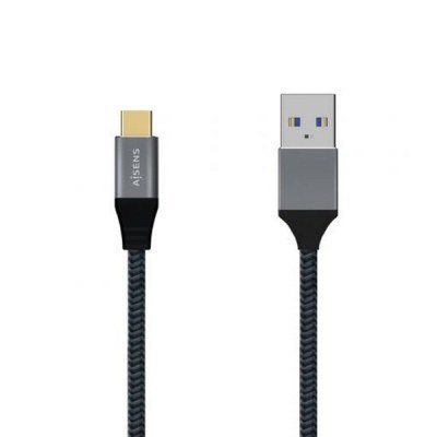 AISENS CABLE USB 3.1 GEN2 ALUMINIO 10GBPS 3A. TIPO USB-CM-AM. GRIS. 1.5M