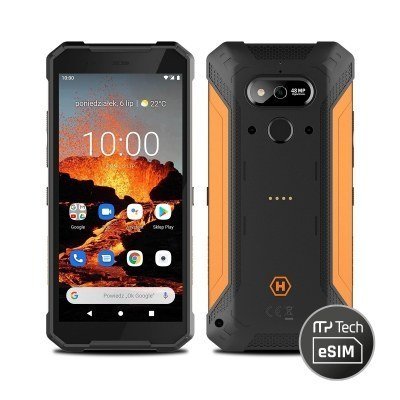 Telefono movil smartphone rugerizado hammer explorer pro black orange 5.72pulgadas - 128gb rom - 6gb ram - 48mpx - 8mpx - 4g - dual sim - octa core - huella - negro y naranja