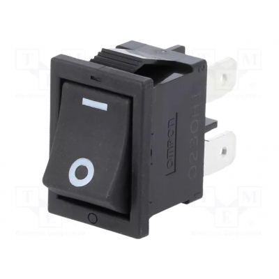 Interruptor Basculante Unipolar ON-OFF NEGRO