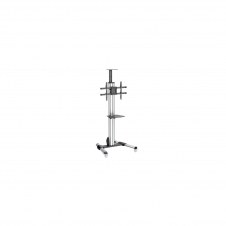 StarTech.com Carro de Transporte para Televisor de 32 a 70 Pulgadas - Carrito AV Móvil Mesa Rodante para TV VESA con Ajuste de un Toque Negro