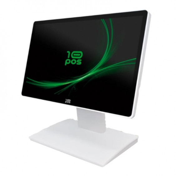 Monitor TPV táctil capacitivo 10POS TS-16HVB, 15,6 pulgadas, Full HD, multitáctil 10 puntos, HDMI, VGA, USB, blanco