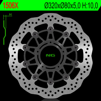 Disco de freno NG 1506X 319,5 x 80 x 5,0 1506X