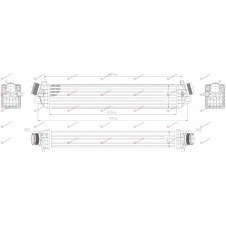 RADIADOR INTERCOOLER 1.8 TBI GASOLINA (630x110)