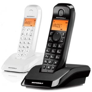 Teléfono inalámbrico Dect Motorola STARTAC S1202 DUO, blanco y negro