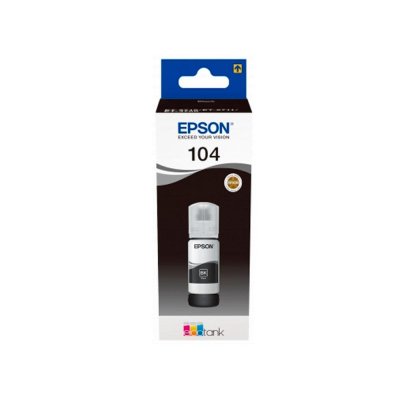 Epson 104 Negro Botella de Tinta Original - C13T00P140
