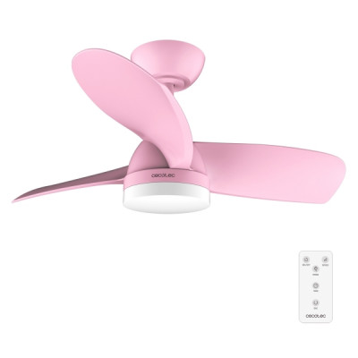 Cecotec EnergySilence Aero 3050 Pink Ventilador de Techo con 3 Aspas y Luz - 35W - Diametro 36 - LED de 22W - Mando a Distancia - Temporizador - 6 Velocidades - Modo Invierno - Color Rosa