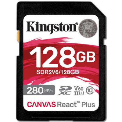 Tarjeta memoria sdxc 128gb kingston canvas react