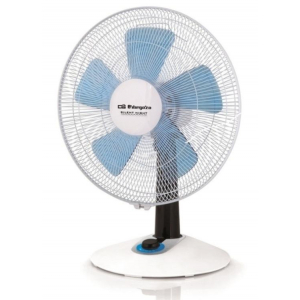 Ventilador de sobremesa Orbegozo TF0148 SILENT, 40 cm, 60W, 4 velocidades, 5 aspas, oscilación automática, blanco