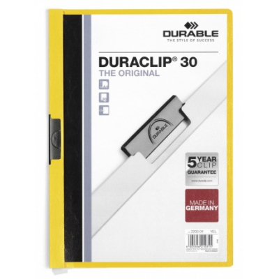 Duraclip 30 archivador PVC Transparente, Amarillo