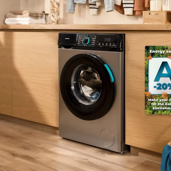 Lavadora Cecotec Bolero DressCode 7160 Inverter Steel A, 7 kg, 1200 rpm, clase A-10%, steel - imagen 8