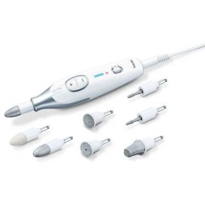 SET DE MANICURA Y PEDICURA BEURER MP-42 - DISPLAY MAGIC LED - INTENSIDAD REGULABLE 0 A 15 - 7 ACCESORIOS - LUZ LED - INCLUYE ESTUCHE