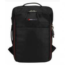 Mochila Swissmobility JACK 17 2 cierres principales expansión porta calzado y bebidas incluidos doble asa Color negro