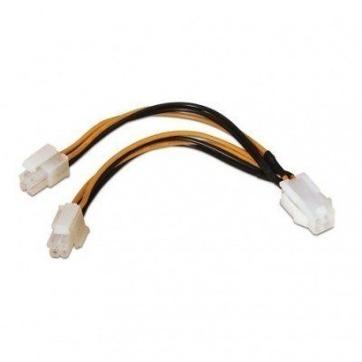 Cable Alimentación para Microprocesador Aisens A131-0166/ Molex 4+4 PIN Macho - Molex 4 PIN Hembra/ 15cm