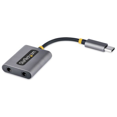 Divisor USB-C de Auriculares - Adaptador USB Tipo C a 2 Auriculares - Multiplicador para Dos Auriculares con Micrófono - DAC Externo 24 Bits USB C a Audio de 3,5mm