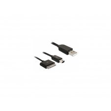 DeLOCK USB 2.0/iPhone + mini USB Negro