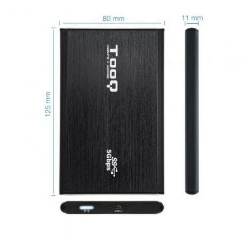 Caja Externa para Disco Duro de 2.5 TooQ TQE-2529B/ USB 3.1
