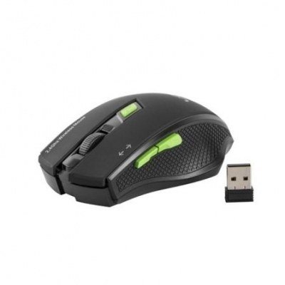 RATÓN INALÁMBRICO UGO OFFICE MY-04 BLACK - ALCANCE 10M - 1800DPI - 6 BOTONES - MICRO RECEPTOR USB