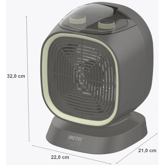 Termoventilador Imetec Silent Power Eco 4030, 2.100 W, gris y verde guacamole - imagen 6