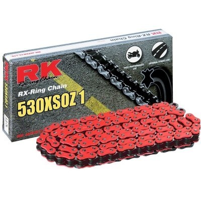 Cadena RK FR530XSOZ1 con 126 eslabones rojo RR530XSO-126