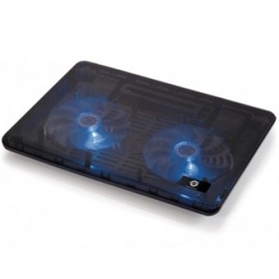 Soporte - base de refrigeracion conceptronic para portatiles hasta 15.6pulgadas 2 ventiladores 125mm