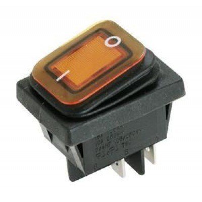 Interruptor Basculante IP54 Bipolar Luminoso AMBAR 16A