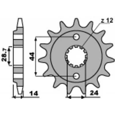 PBR Steel Standard Front Sprocket 348 - 525 348.15.18NC