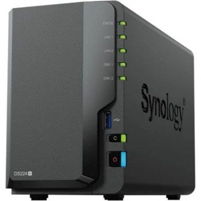 NAS Synology Diskstation DS224+/ 2 Bahías 3.5- 2.5/ 2GB DDR4/ Formato Torre