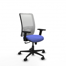 Piqueras y Crespo Zulema sincro malla blanca bali azul claro brazos 2D base nailon ruedas 65mm nailon