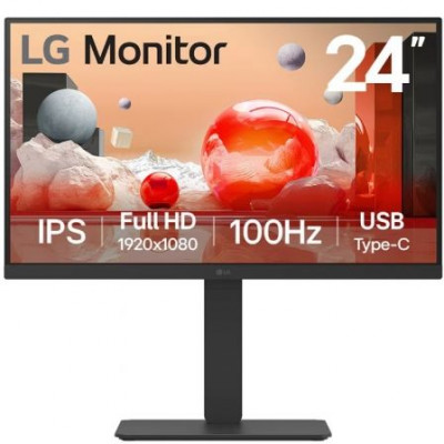 Monitor Profesional LG 24BA650-B 23.8/ Full HD/ Multimedia/ Negro