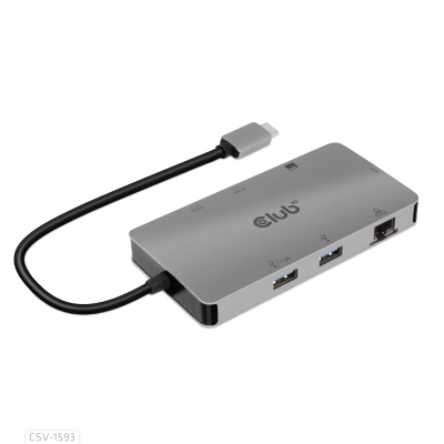 CSV-1593 hub de interfaz USB 3.2 Gen 1 (3.1 Gen 1) Type-C 16200 Mbit/s Metálico