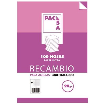 PACSA Recambio multitaladro 100h 90g cuadricula 4x4 folio