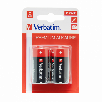 PILA ALCALINA LR14 PK2 VERBATIM