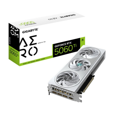 Tarjeta grafica gigabyte rtx 5060 ti aero oc 16gb gddr7 - 3x dp - 1x hdmi pci express 5.0