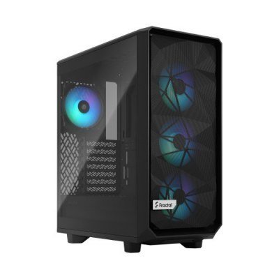 Fractal Design Meshify 2 Compact Lite - Mid tower - ATX - panneau latéral fenêtré (verre trempé) - pas d'alimentation (ATX) - t