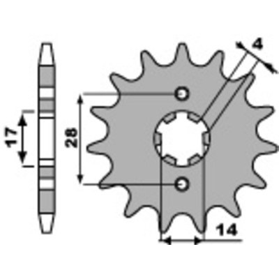 PBR Steel Standard Front Sprocket 2107 - 420 2107.13.18NC