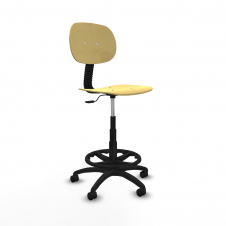 Piqueras y Crespo Taburete Tus contacto lama madera base poliamida ruedas nailon 50mm aro nailon