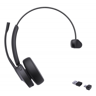 BH70 Mono Teams Auriculares Inalámbrico Diadema Oficina/Centro de llamadas USB Type-C / USB Type-A Bluetooth Negro