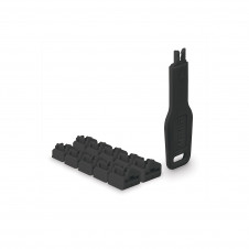 Lindy 47891 bloqueador de puerto Bloqueador de puerto + clave RJ-45 Negro Acrilonitrilo butadieno estireno (ABS) 10 pieza(s)
