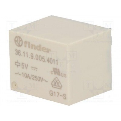 RELE 5Vdc 1Cto Conmutado 10A/250Vac FINDER